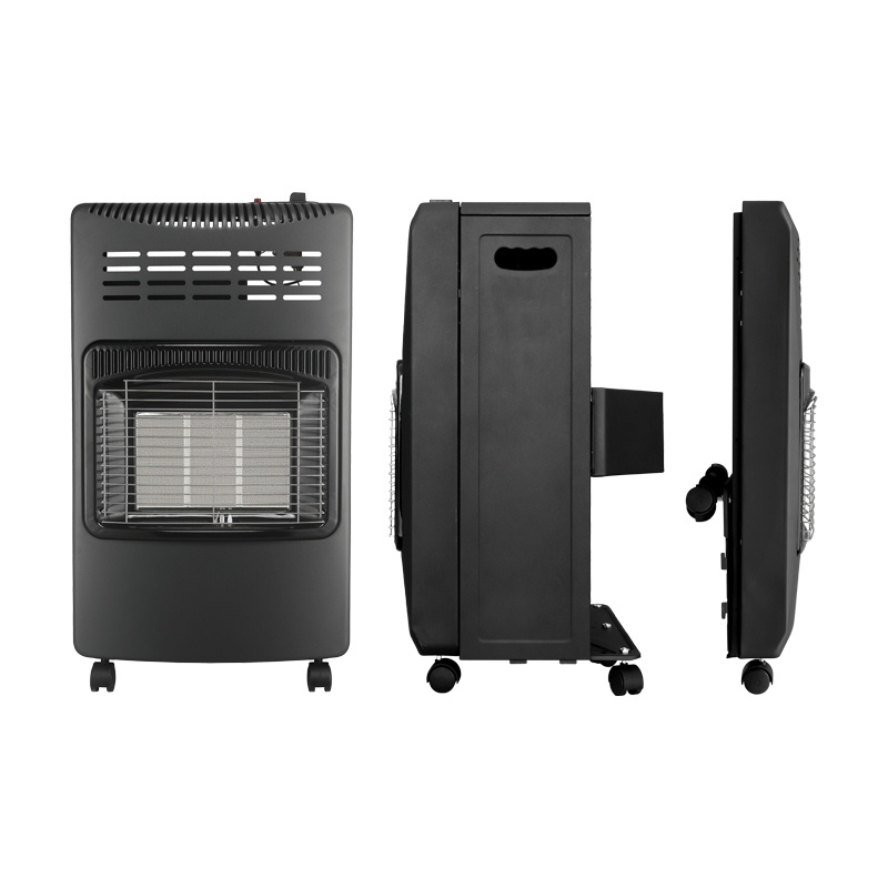 GAS HEATER ROLL ABOUT FLAT BLACK & RED(SPECIAL)