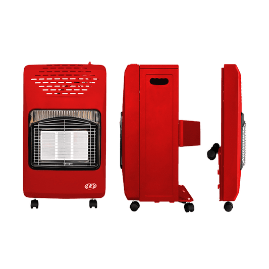 GAS HEATER ROLL ABOUT FLAT BLACK & RED(SPECIAL)