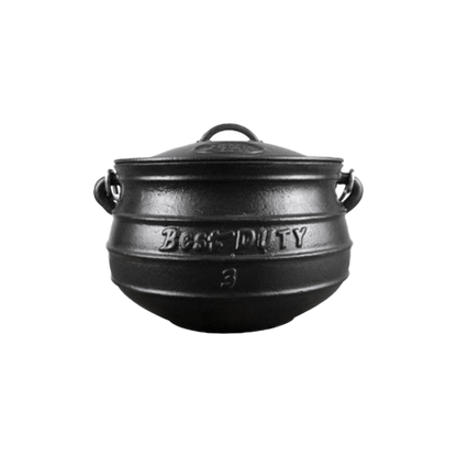 Cast Iron Potjie Flat Bottom #3 Size 7.8L