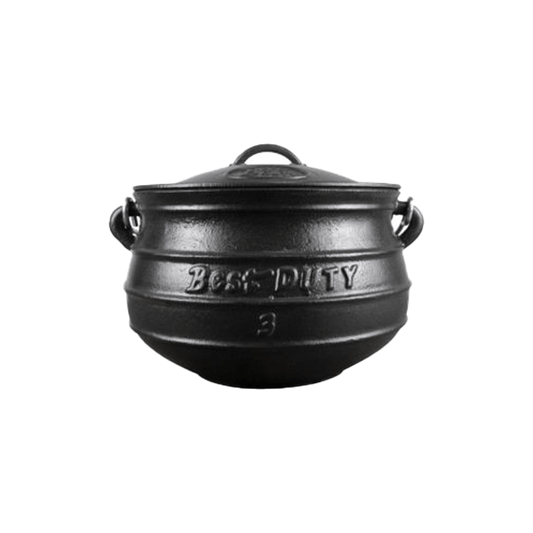 Cast Iron Potjie Flat Bottom #3 Size 7.8L